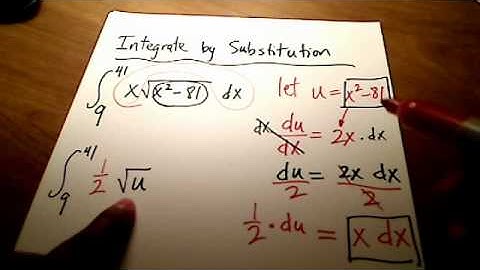 Calc I: A Definite Integration by Substitution using square roots