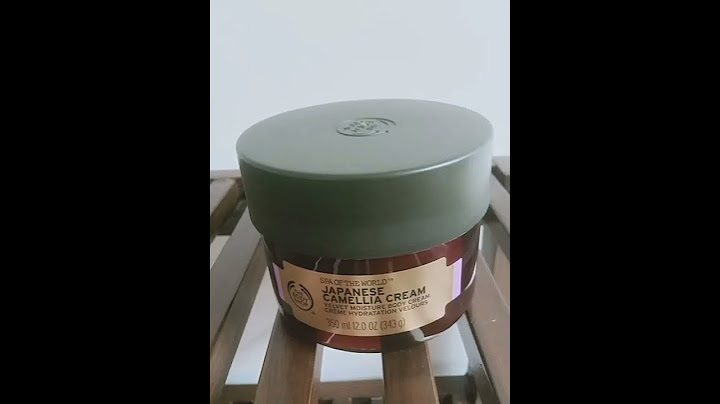 Japanese camellia cream body shop review