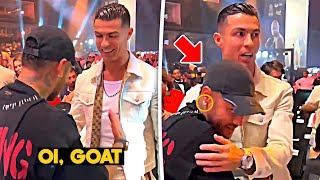 Cristiano Ronaldo meet Neymar & Ryan Garcia at Usyk vs Fury Fight 😍❤️ Resimi