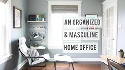 An Organized and Masculine Home Office Tour 