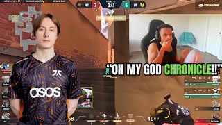 FNS reacts to Fnatic Chronicle's *UNREAL* classic clutch against Vitality