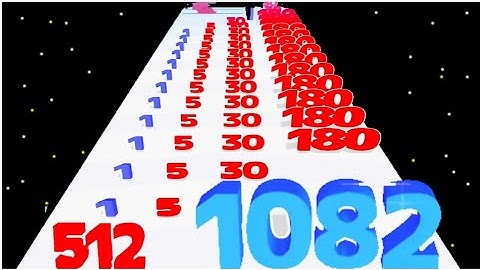 Number Master 3D : Number Run 2048 in MAX LEVEL ( New Update , ASMR ) PART 13