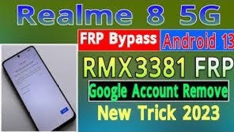 Realme 8 5g (Frp) Google Lock Bypass With Out Pc clone phone not open reset option not work (2023)