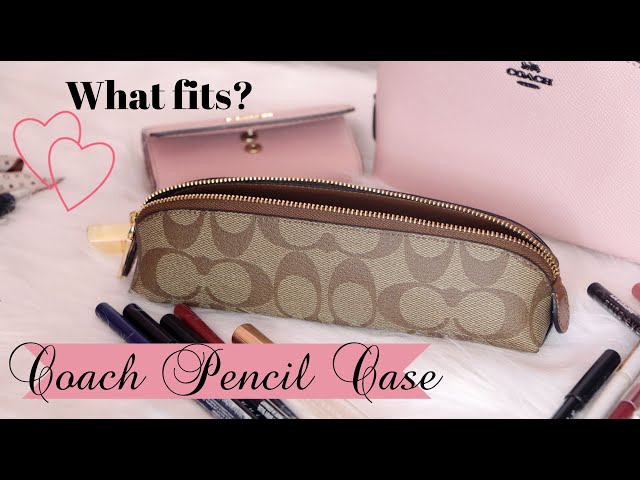 Coach Pencil Case Review & What Fits - YouTube