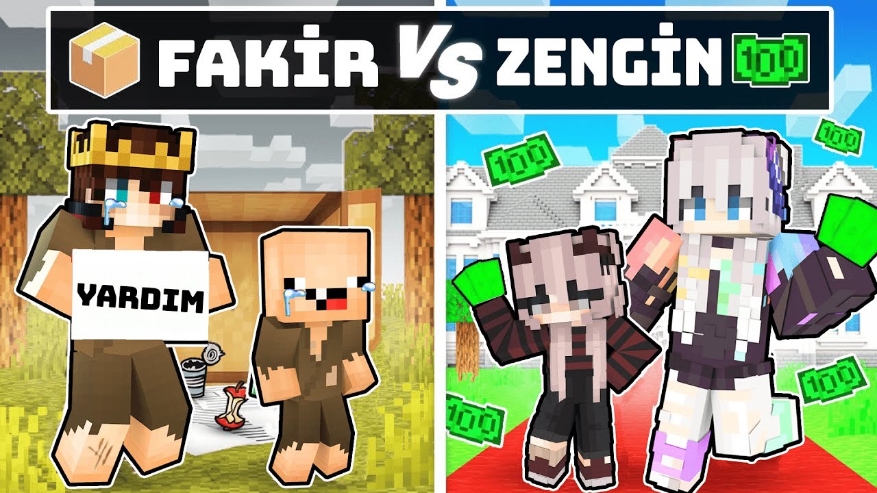 FAKİR AİLE VS ZENGİN AİLE 😱  - Minecraft