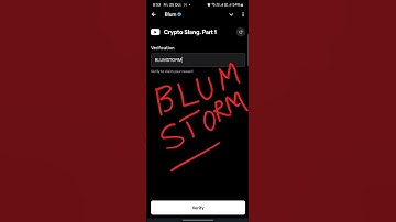 Crypto Slang. Part 1 Blum Video Code | Blum Today Verification Keyword Crypto Slang. Part 1
