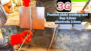 3G Position SMAW plate welding test interview! 7018 electrode 