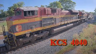 KCS 4040 EMD SD70ACe Leads empty CPKC Rock Train past Live Cam August 17 2023