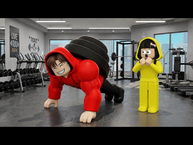 Kak Yuta Latihan NgeGym Bareng Kak Mio Dan Baby Celine Demi Punya Otot Kuat || ROBLOX