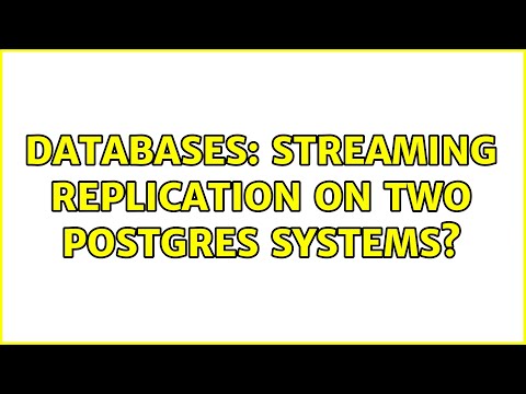 Databases: Streaming Replication on Two Postgres Systems?