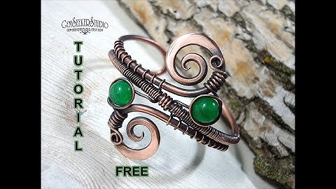 Free wire wrap tutorial on how to make a bracelet with Jade.