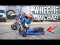 TESTING THE CRAZIEST DIRT BIKE WHEELIE MACHINE ! ( IT WORKS ! )   | BRAAP VLOGS