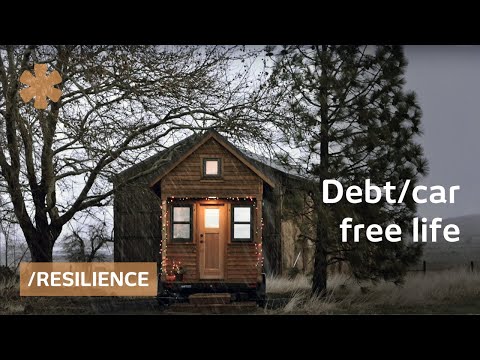 Debt/car-free tiny house couple: simple living + resilience