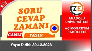 AÖF Sorular Cevaplar - Açıköğretim Sistemi - Canlı Yayın