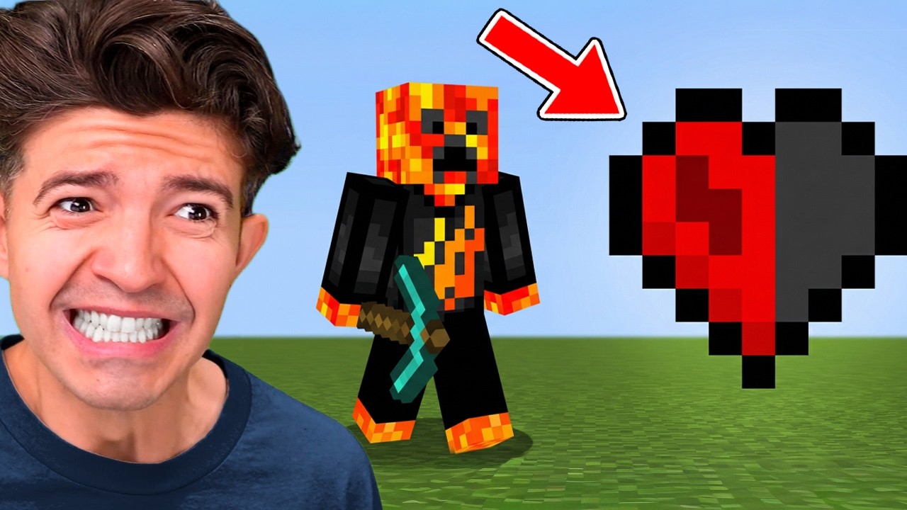 SURVIVING 100 DAYS WITH ONLY 1 HEART IN MINECRAFT! | PrestonPlayz