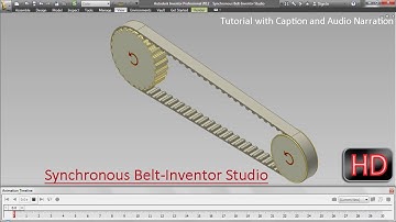 Synchronous Belt-Inventor Studio-Autodesk Inventor (with caption and audio narration)