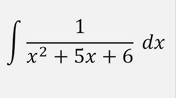 Integral of 1/(x^2 + 5x + 6) dx by using Partial Fractions