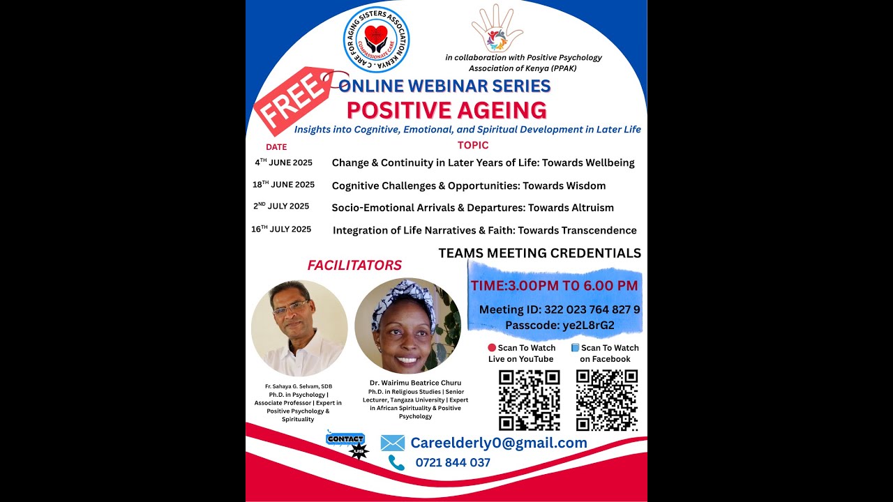 Episode 2: POSITIVE AGEING-Cognitive Challenges & Opportunities: Towards Wisdom  free Online Webinar