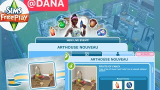 Arthouse Nouveau Event placing Crafting Stations Collect Bonuses Buy Prizes  Sims Freeplay sims