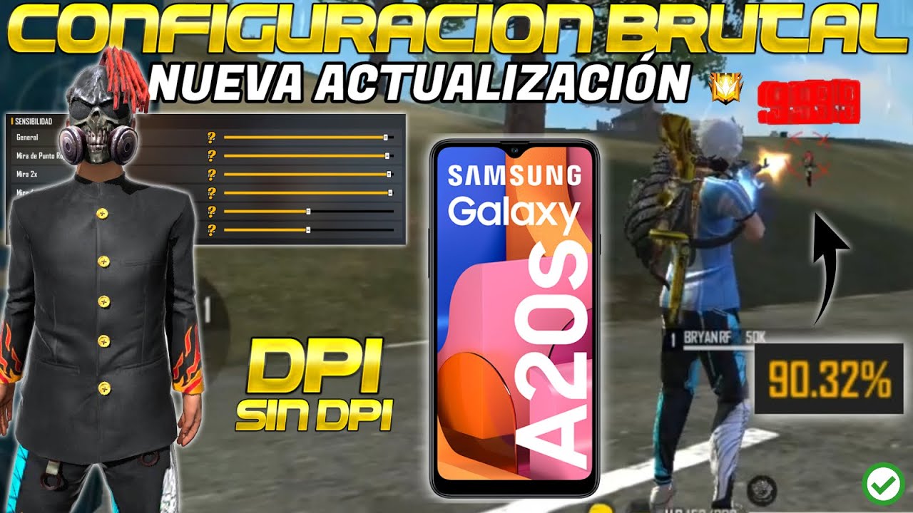 Perfect Configuration* +DPI For Samsung A20 and A20S FREE FIRE New Update  *ALL HEAD* - YouTube
