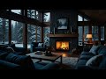 No Ads Fireplace Blizzard ASMR - Snow Storm Sound Sleep With Fireplace Burning For Deep Sleeping