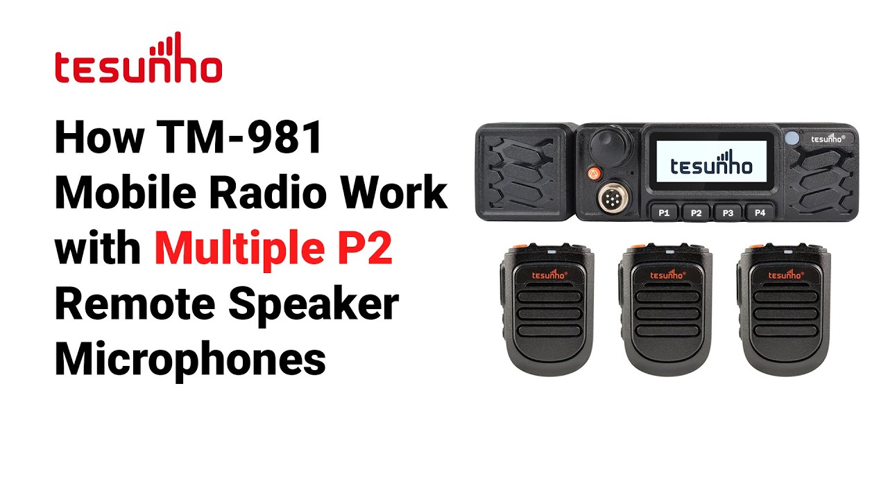 How TM-981 Mobile Radio Work with Multiple P2 Remote Speaker Microphones