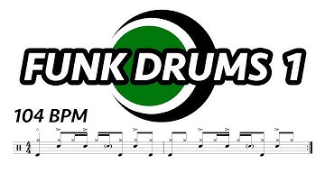 Funk Drum Loop 1 (104 bpm) | Drum Beat | Drum Groove | Drum Track | Drums Only | Metronome 104 bpm