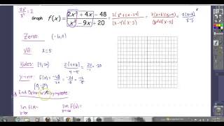 Graphing a Rational Function with Horizontal Asymptote 1