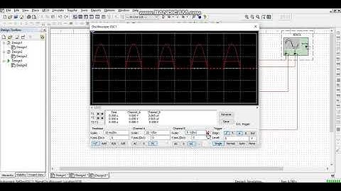 Half wave controlled rectifier operation simulation using Multisim