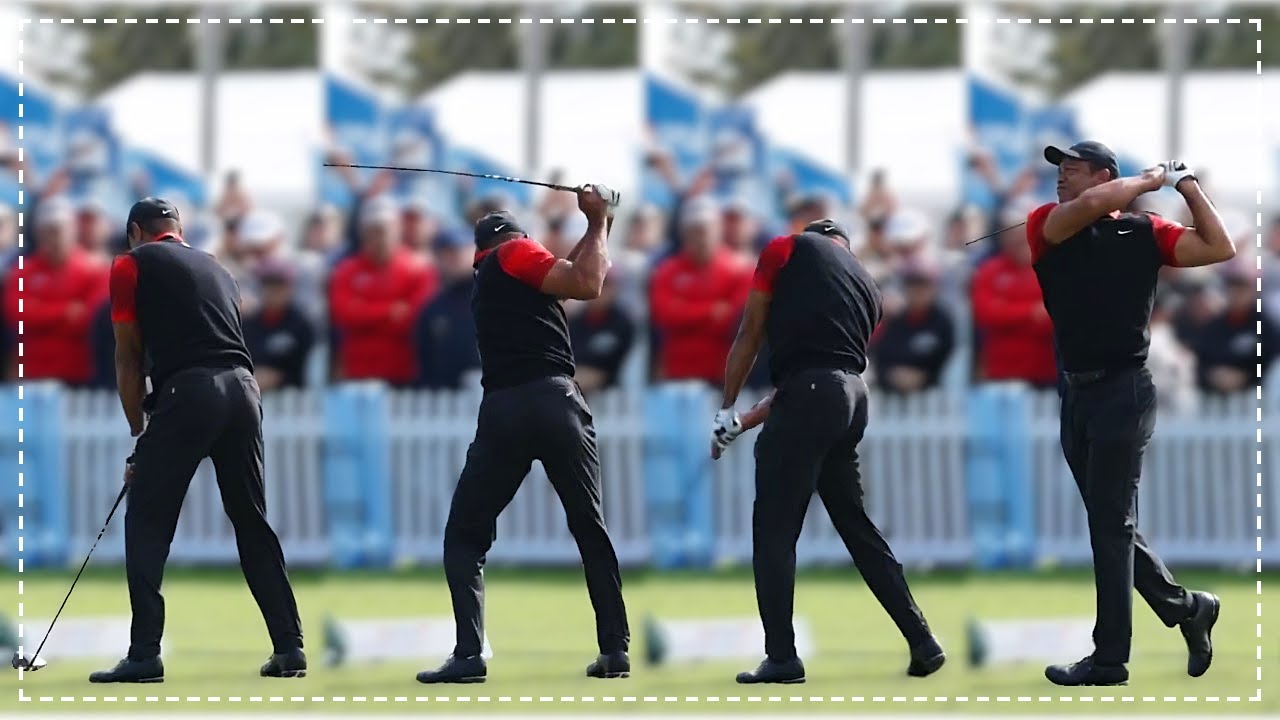 2022 Tiger Woods | Rear View Swing Sequence