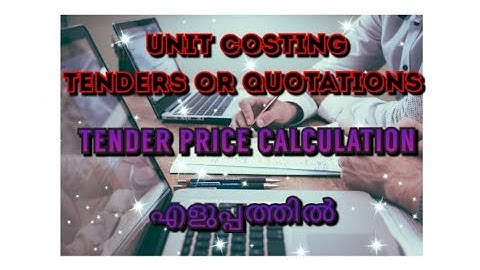 Tender or Quotation Part-1(Malayalam version)