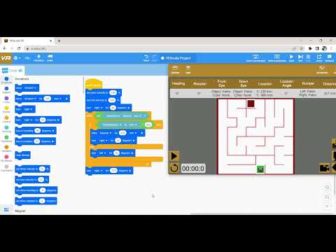 VEXcode VR Project 6: 'Dynamic Wall Maze' Created by Trishanth Kumar