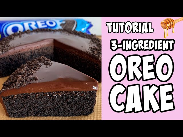 3-Ingredient Oreo Cake! tutorial #Shorts class=