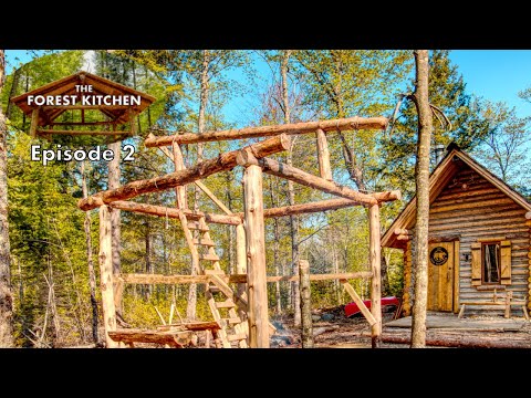 Free Hardwood Floor For The Outdoor Kitchen Off Grid Log Cabin