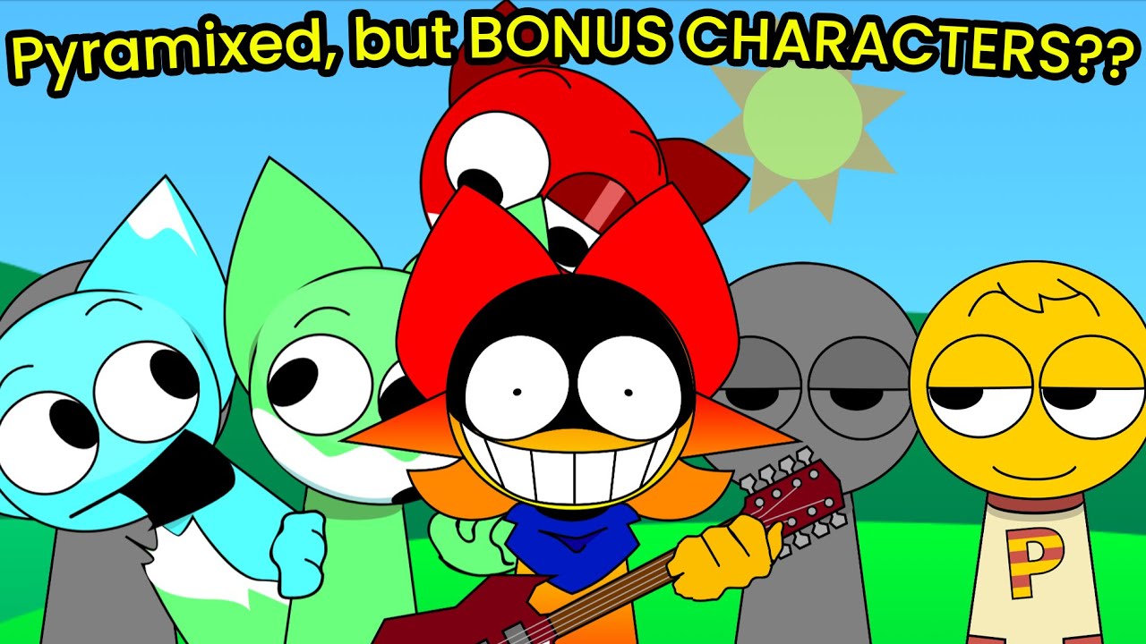 Sprunki Pyramixed, but there are more BONUS CHARACTERS??
