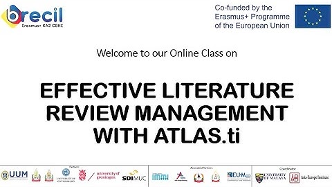 Effective Literature Review Management with ATLAS.ti (Online Class)