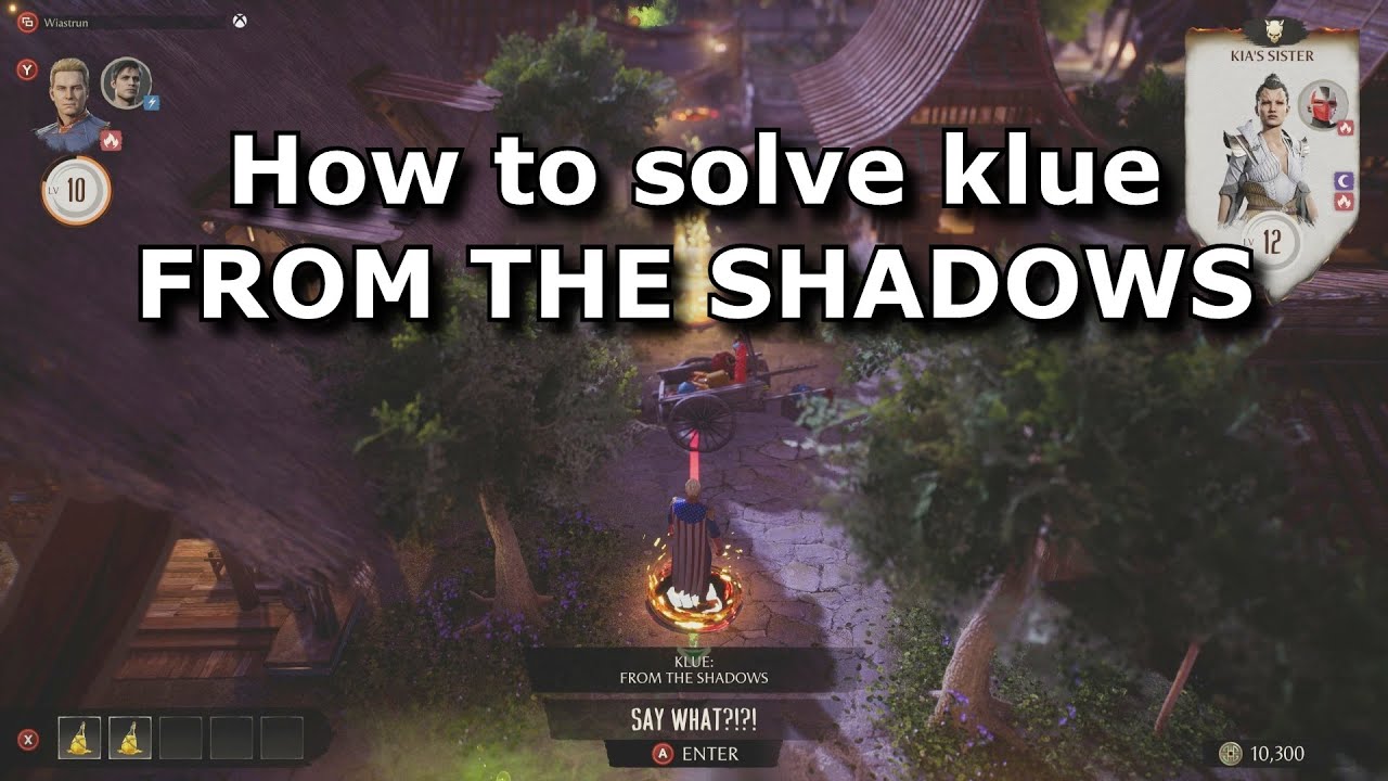 MK1 Invasions - How to solve klue FROM THE SHADOWS in Sun Do Festival mesa