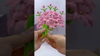 Tutorial lily flower #tutorial #flowers #flowerart #artificalflower #diy