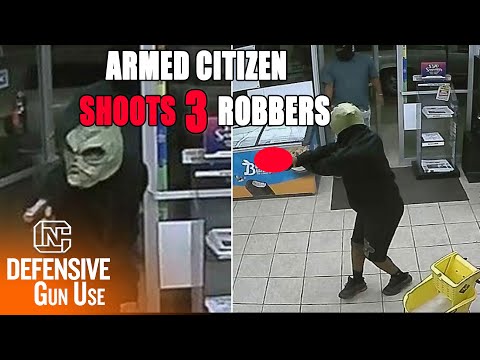 Armed Citizen Shoots 3 Robbers That Were Robbing A Gas Station in Houston