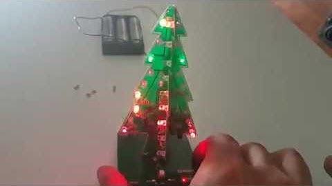 DIY 3D Xmas Tree Kit 7 Colors Flashing LED Circuit Kit