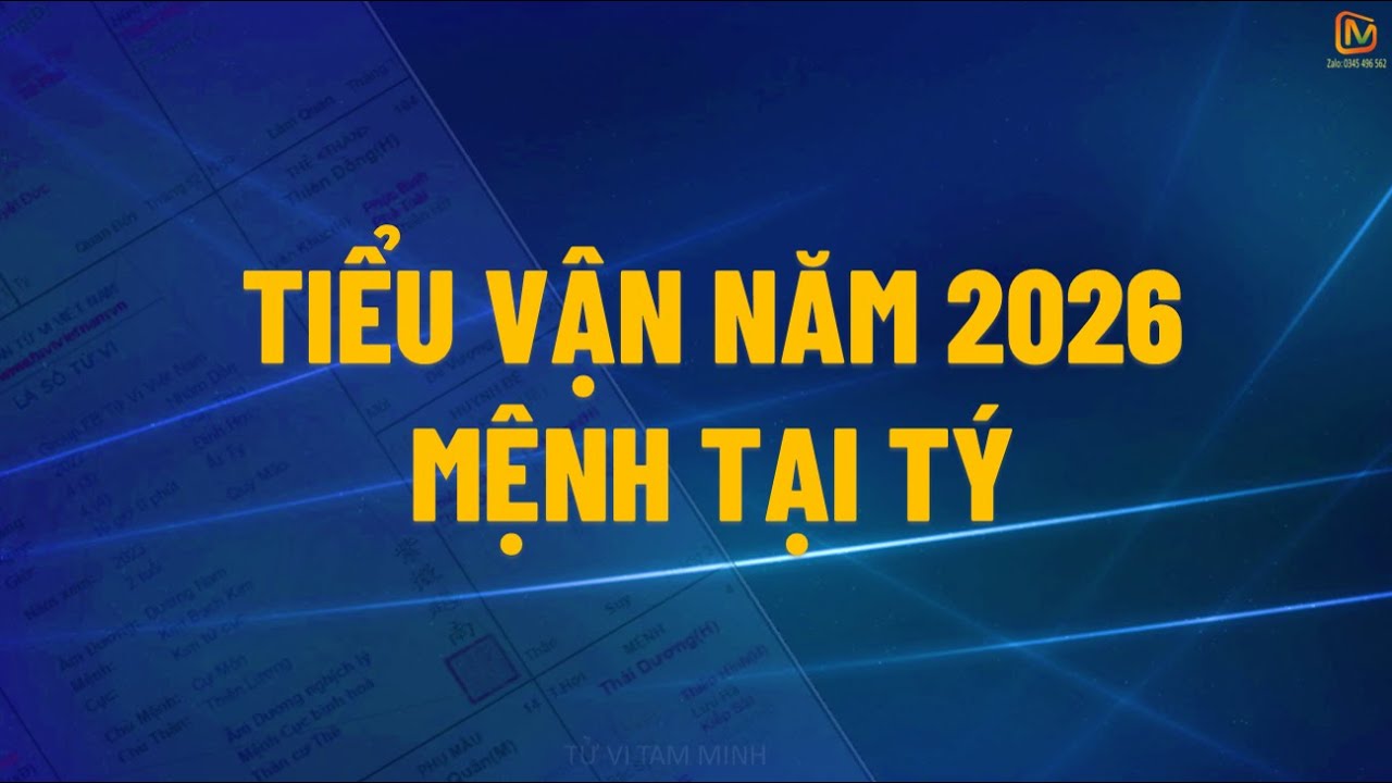 212- VẬN TRÌNH SAO LƯU - TIỂU VẬN 2026| MỆNH TẠI TÝ| TỬ VI TAM MINH