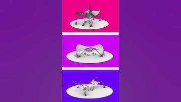 Parametric Tensile Structures 02 - Architectural Outdoors (3d Models) #shorts #parametricdesign