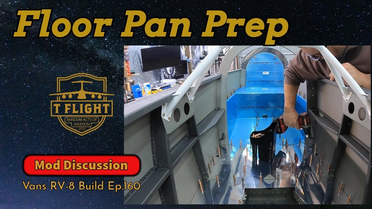 Сборка RV-8, эпизод 160 | Подгонка днища кабины и багажного отделения + Подшипники торсионной тру...