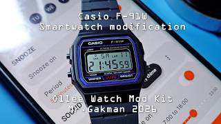Casio F-91W modified to smartwatch with Ollee watch