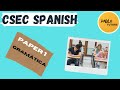 CXC CSEC SPANISH PAPER 01 (2015) PART 2 -- [GRAMMAR/READING COMPREHENSION]