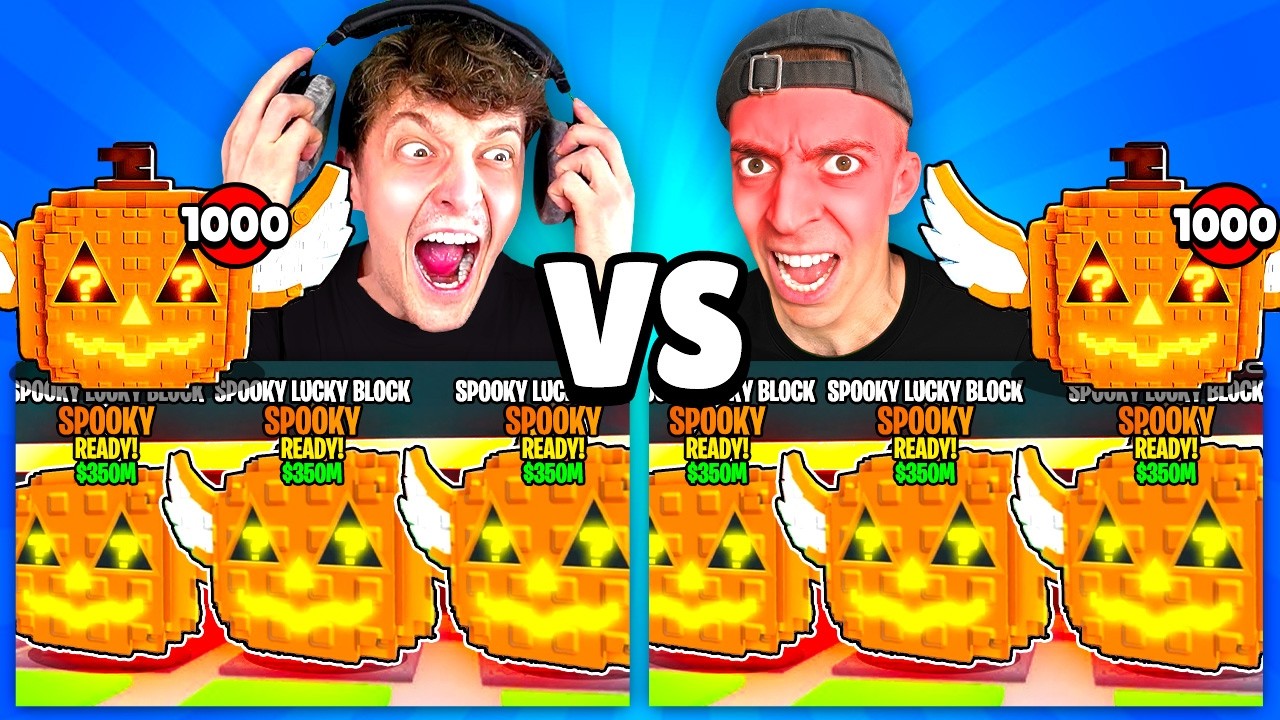 3000€ SPOOKY LUCKY BLOCK OPENING BATTLE! 🎃 (Steal a Brainrot)