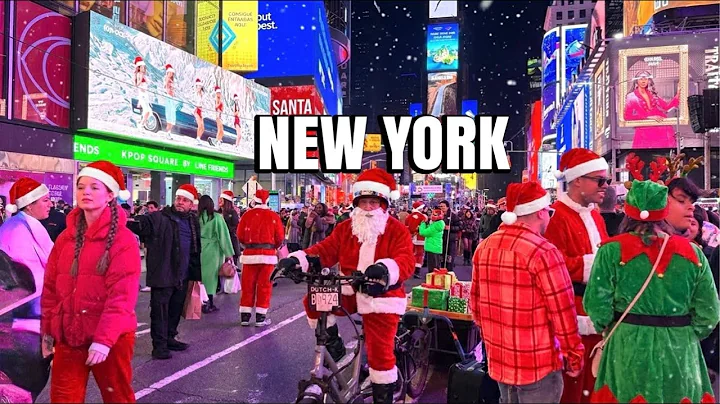 🔴 LIVE New York Christmas Night Walk 2025 | Times Square Freezing Winter Crowd & Holiday Magic ❄️✨