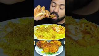 SPICY MUTTON CURRY, MUTTON LEG PIECE, BRINJAL FRY, FRIED EGG, GRAVY MUKBANG EATING BIG BITES shorts