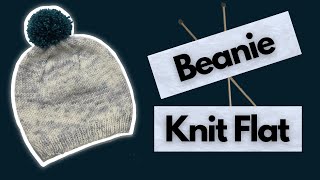 Beanie Knit Flat | StepByStep Knitting Tutorial | Free Pattern| Knitting House Square