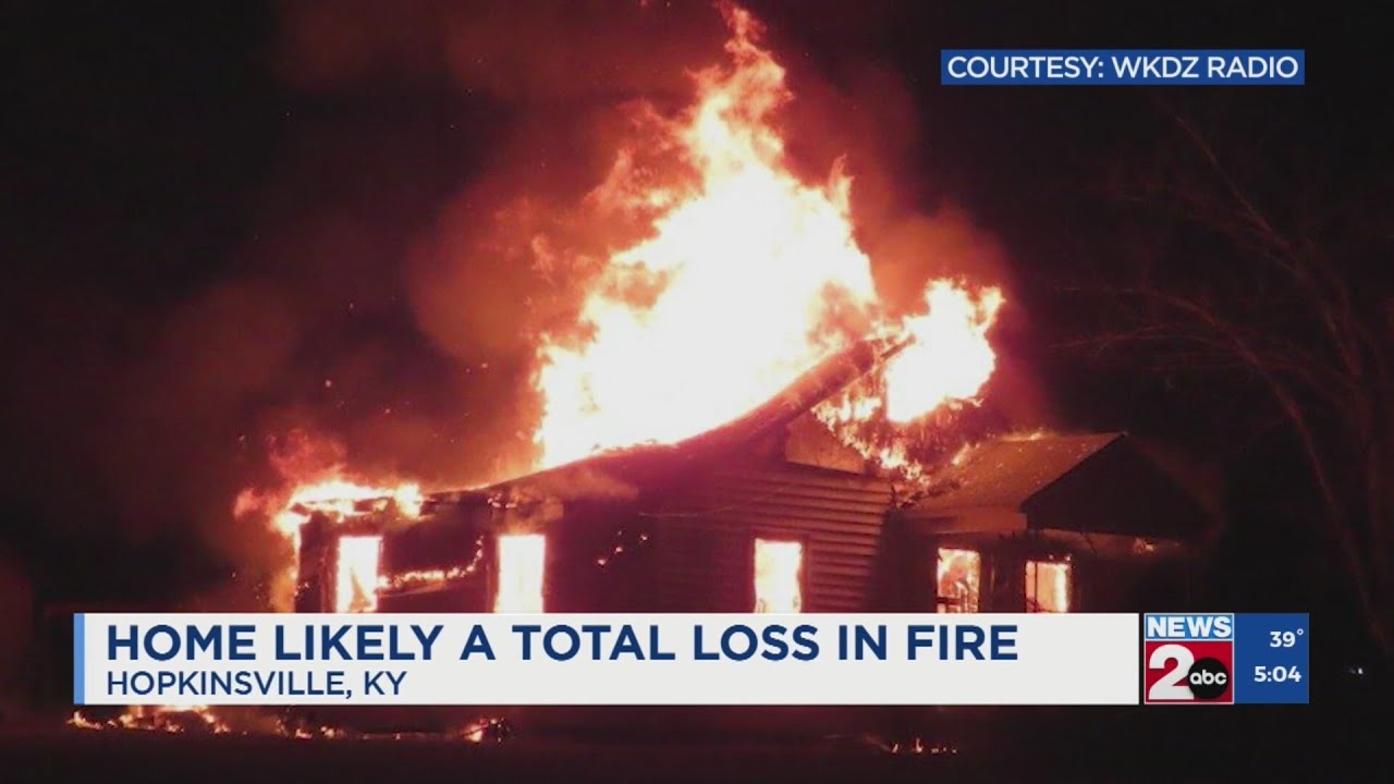 Home likely a total loss after fire in Hopkinsville - YouTube